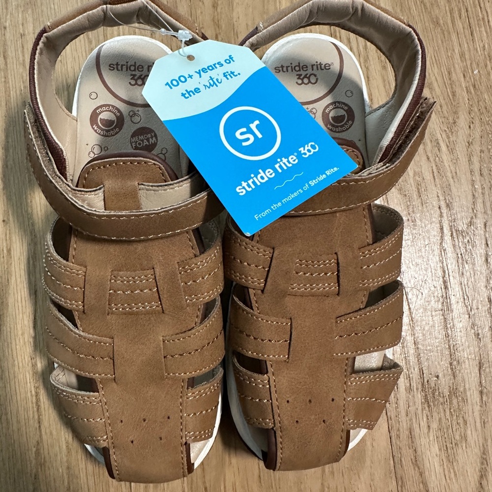 Stride Rite Tan Kids Sandals size 13 - Picture 3 of 6